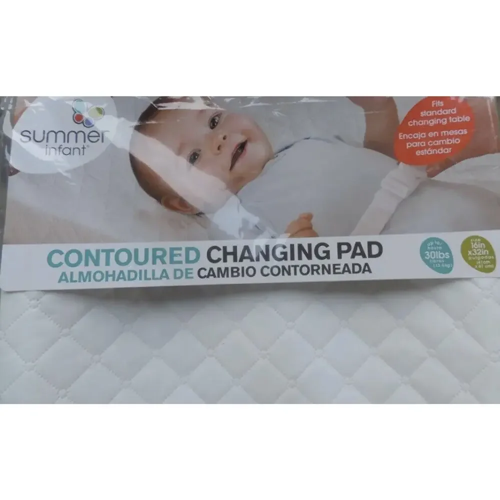 Summer Contoured Changing Pad Comfortable & Secure W/Security Belt
